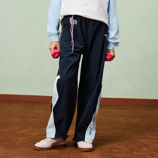 PUMA彪马童装2026春季新款儿童长裤女童弯刀裤时髦撞色 商品图4