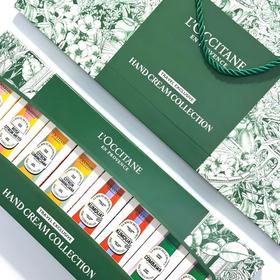 L'OCCITAN欧舒丹全新香氛护手霜八件套限定套盒   绿白花纹礼盒  有礼袋