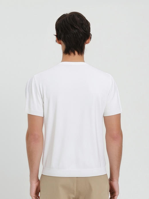 callisto咖色凉感提花针织短T 商品图9