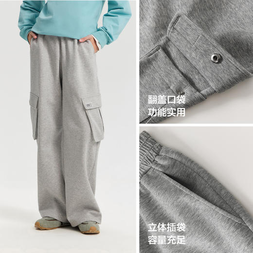 笛莎Deesha 2026年春季新款青少年大童初高中女生潮趣直筒透气工装卫裤 商品图3