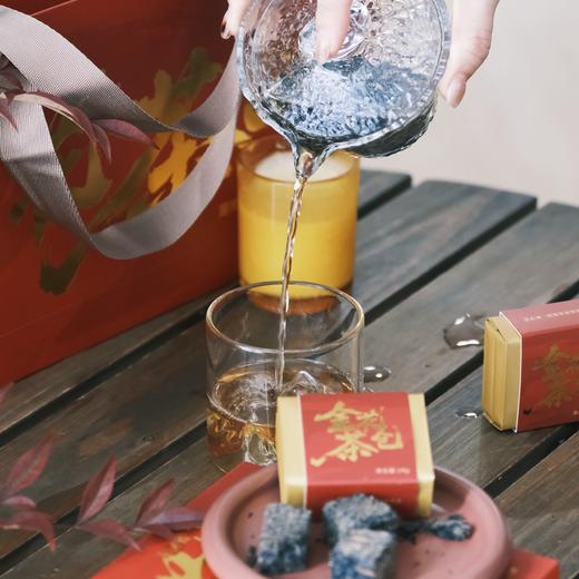 【湘益茯茶·五年陈金花茶仓】中华老字号+联合国&GJ级非遗入口顺滑 好喝更健康 240g*盒/送高端手提礼盒*礼袋 商品图5
