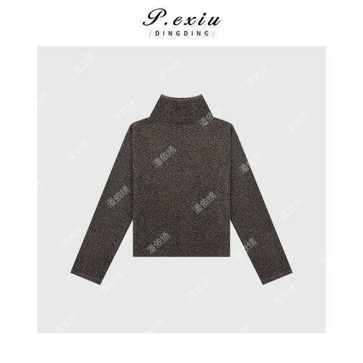 04-2潘依绣丁丁宠粉知性风高级感高领混纺毛衣套装裙 Q7860 商品图1