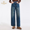 乔万尼宽松做旧水洗感休闲百搭款牛仔裤EZ3F179 商品缩略图2
