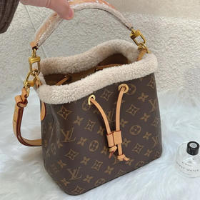 LV NéoNoé BB 羊羔毛 老花 水桶包​​