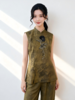 SC1AL03_苔绿色_马甲_春季_新中式立领刺绣提花_高级女装_BERNIEELEN 伯妮斯茵 商品缩略图4