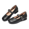 粗跟妈妈鞋真皮玛丽珍鞋女一字带软底单鞋中老年皮鞋2026春季新款6C2503-5 商品缩略图3