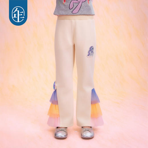 小马宝莉联名年衣童装裤子春季新款女童卡通小马宝莉撞色裤子N1261022B02 商品图9