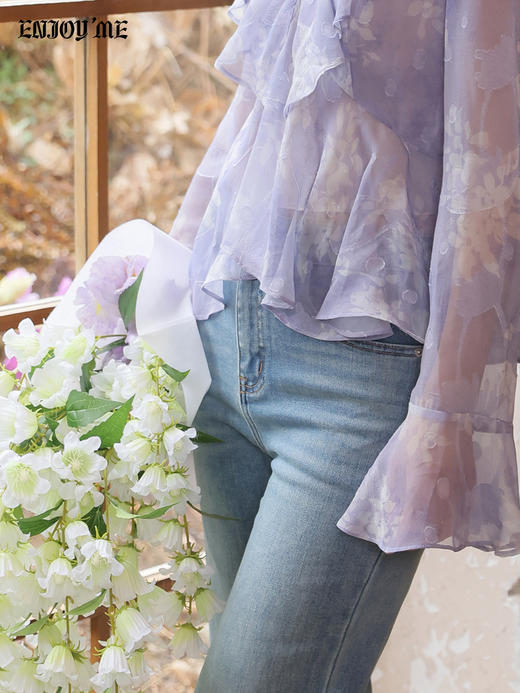 【门店同款】ENJOY春季修身毛边喇叭裤 169602031 商品图4