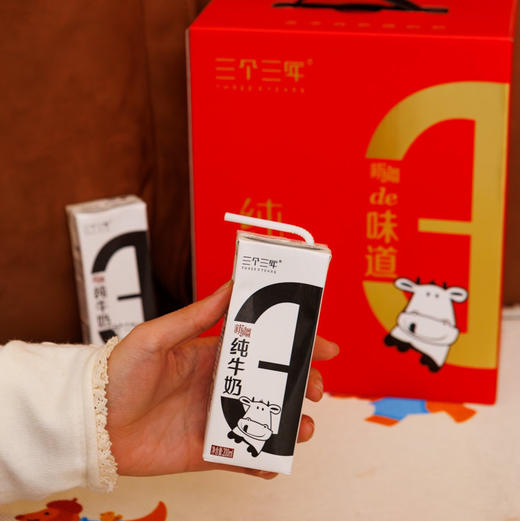 石家庄优选仓库速达 ，三个三年定制奶源新疆纯牛奶，新鲜定制奶源，入口醇厚， 奶香浓郁，200ml×12瓶/箱 商品图2