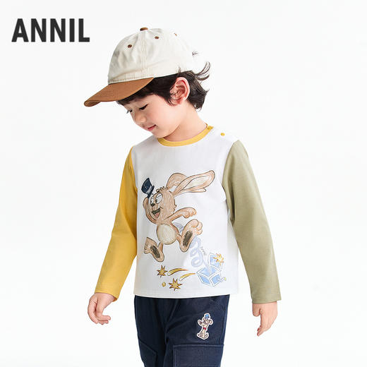 【实体店同款】男童圆领长袖针织衫春季新款安奈儿童装XB611062 商品图2