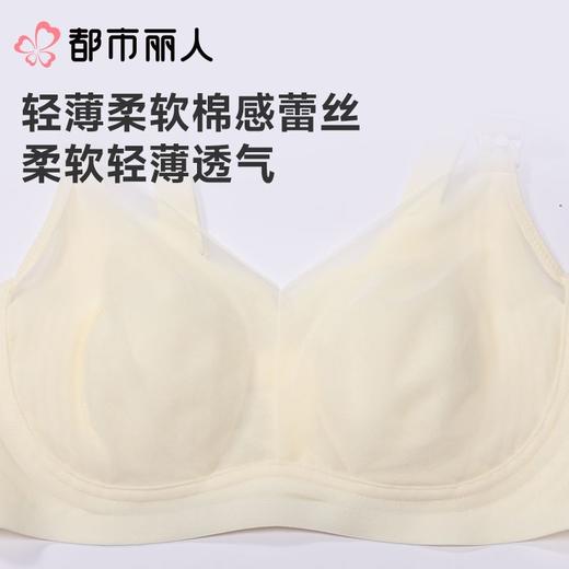 都市丽人内衣BC杯薄文胸蕾丝内衣3/4杯内衣孕哺内衣三排四扣无钢圈LBC2R2 商品图4