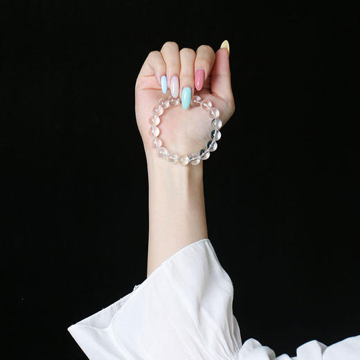【祈愿吉品】白玉淑风白水晶手链10mm高颜值小众 商品图2