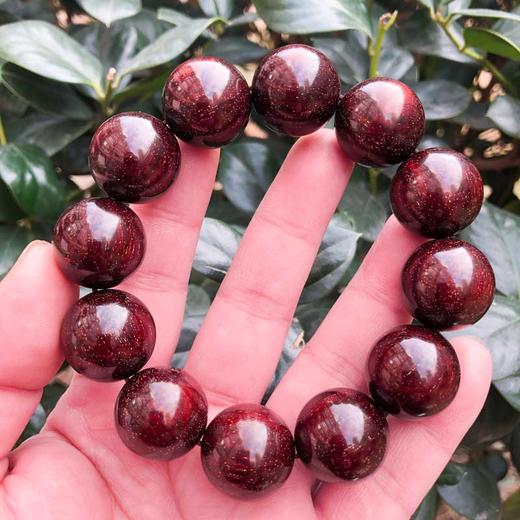 【青山特惠】2.0*12颗，5星超爆星 小叶紫檀手串 t16 商品图5