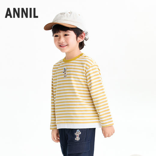 【实体店同款】男童圆领长袖针织衫春季新款安奈儿童装XB611061 商品图2