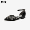 【上新】MIO米奥女鞋钻花2026夏季新款尖头一字扣单鞋低粗跟婚鞋时装凉鞋M262260104 商品缩略图0