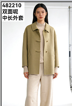 482210福利款 中长款双面呢大衣