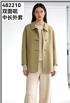 482210福利款 中长款双面呢大衣 商品图0