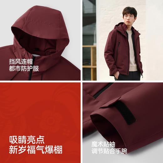 都市护身服|商场同款森马夹克男春三防外套2026新款针织内胆上衣 商品图2