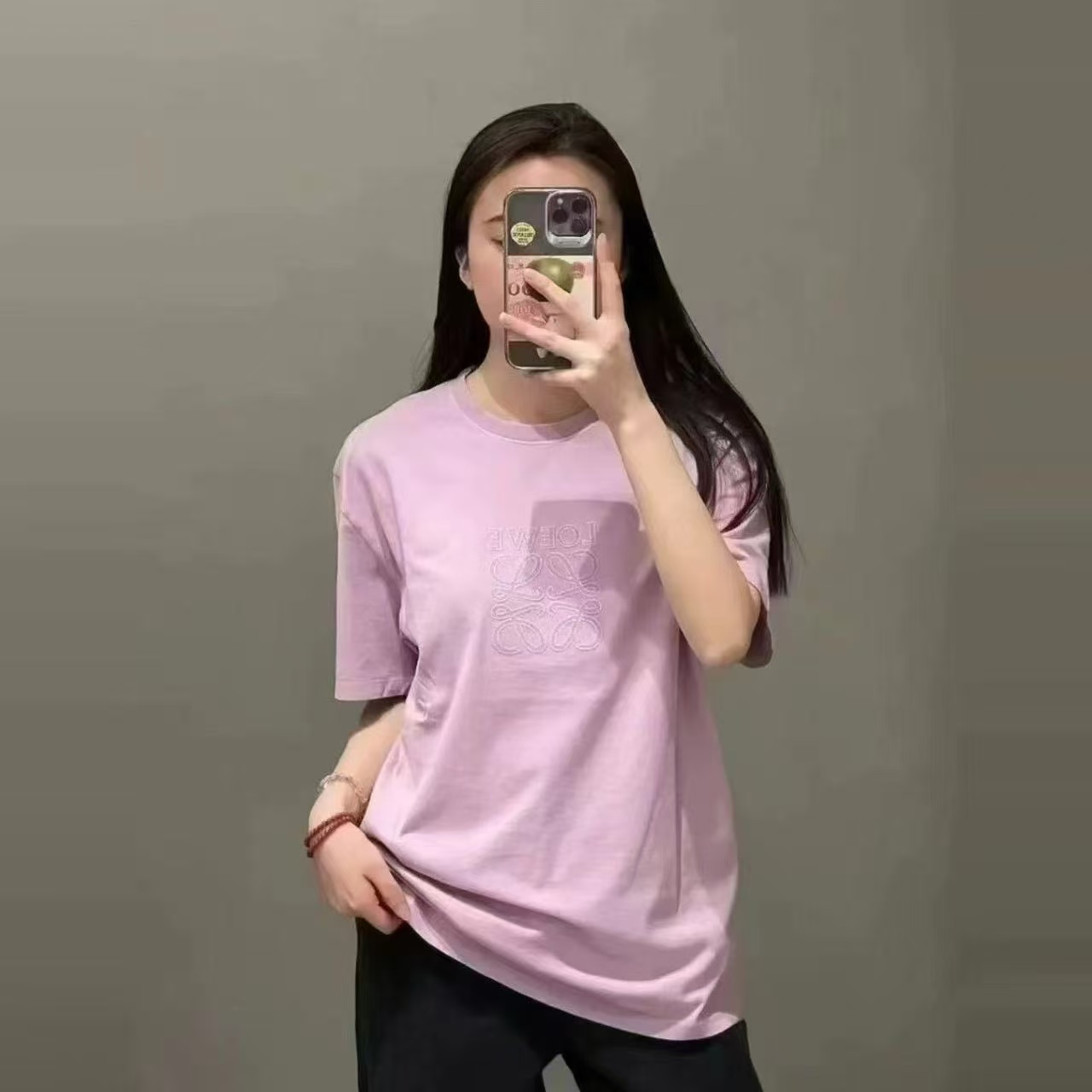 【sy1-2570】经典情侣细腻刺绣新款圆领短袖T恤！！