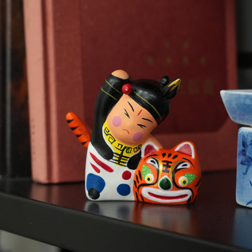 泥塑彩绘泥人玩具摆件 武松打虎马上封侯装饰品手工艺品 商品图1