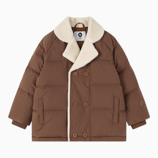 【秒1】【MQD】【专柜同款】童装三防羽绒服羊羔绒拼接蓄热保暖复古学院风 商品图2