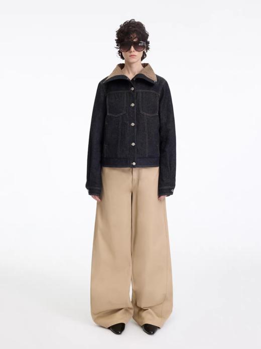 出逃赤岗西/25AWR007/复古做旧翻领彩点牛仔外套 商品图1