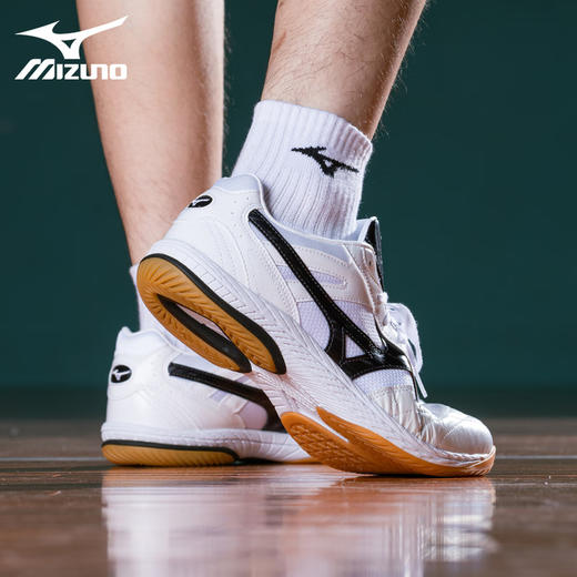 Mizuno美津浓乒乓球鞋220109专业乒乓球运动鞋白黑色（附赠鞋袋） 商品图3