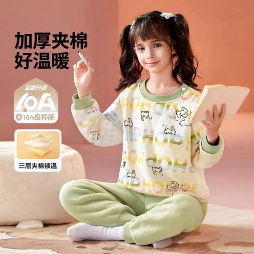 【90-130】【三层夹棉】【史努比】女童夹棉保暖内衣套装 商品图5