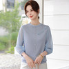【妈妈纱袖洋气小衫】薄款春装上衣 中老年时尚女装外穿打底针织雪纺衫  商品缩略图1