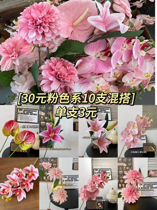 【福利特惠】30元10支混搭仿真花（图片展示仅一部分） 商品图0