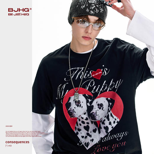 BJHG不计后果 不宠系列T恤短袖男款夏季凉感速干潮圆领针织上衣女 商品图1