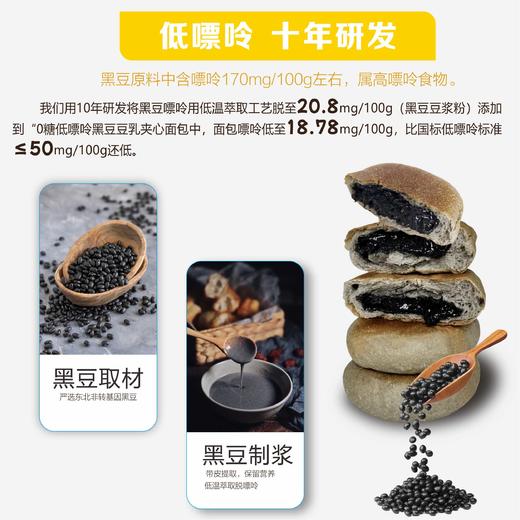 【精选原料黑豆】吾糖安安 0糖低嘌呤豆乳夹心面包 40g*8个/盒 甄选东北非转基因黑豆 商品图3