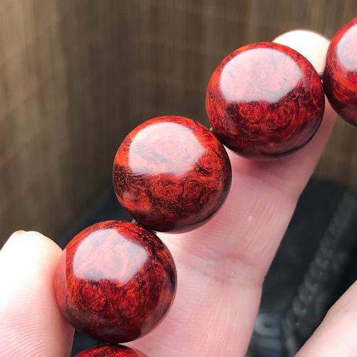 【青山特惠】1.8*13颗5星满瘤疤 小叶紫檀手串（无胶嫩瘤）t6 商品图1