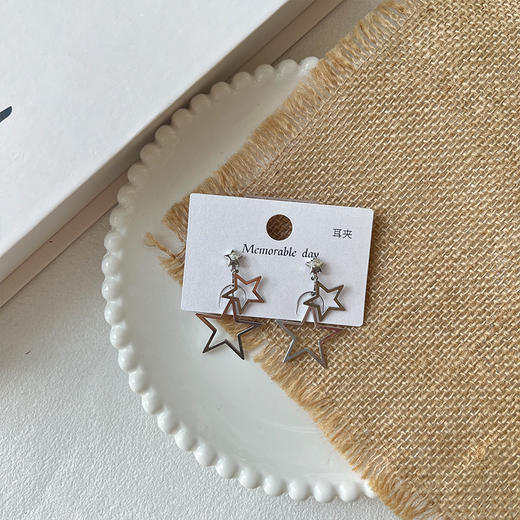 气质百搭星星耳饰耳夹-纪念日百货门店同款169100429 商品图2