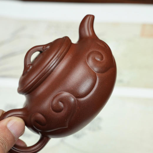 宜兴紫砂壶 仿古如意 底槽清 泡茶壶 245CC 手工功夫茶具套装礼品 送礼自用收藏 商品图2