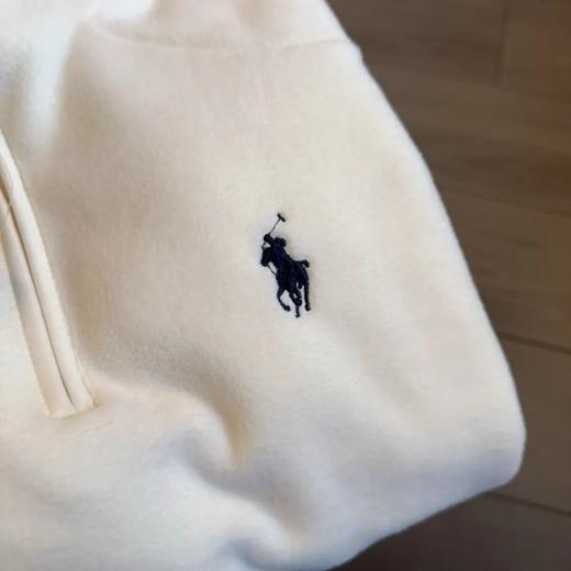 小马刺绣 蓄热保暖层摇粒绒复古老钱风半拉链开襟男士卫衣 商品图3