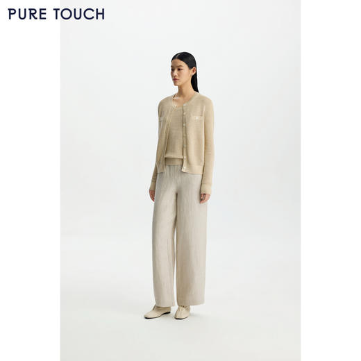 商场同款PURE TOUCH女装26春夏新款针织开衫圆领小香风针织短外套 商品图3