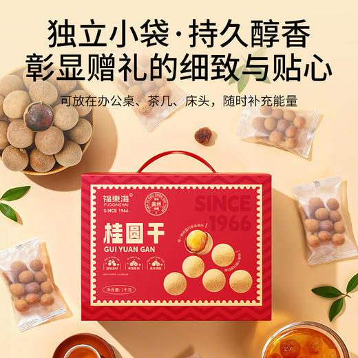 福东海 桂圆干礼盒1kg 零食干果过年货礼盒送长辈补品龙眼肉煲汤 商品图7