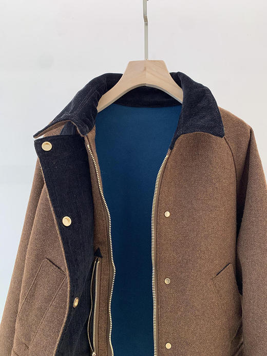 【高品质私服】【IC双面双色羊毛混纺提花中长大衣】富有肌理层次 手感特殊G1112-CC【无标出货 介意慎拍】 商品图13