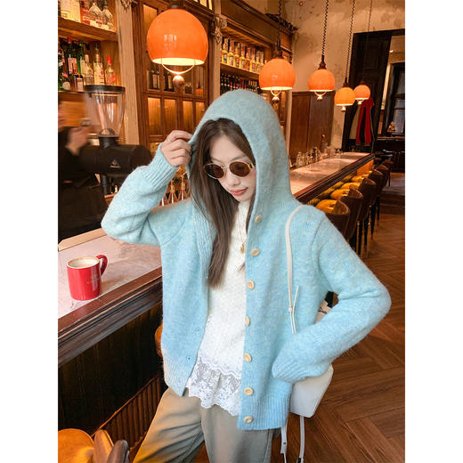 <曾小咸推荐>2.3现货秒杀 ！微信超特价！韩系连帽毛衣开衫 日常189.99 立减100 秒杀89.99！！ 商品图2