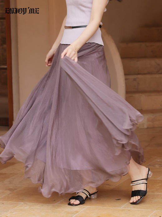 【门店同款】ENJOY春季纱间絮语长半裙 169249039 商品图1