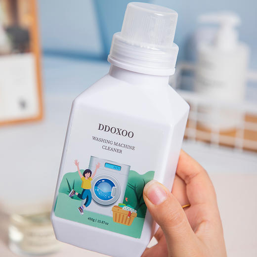 免拆机，免泡洗，“吐”出10年黑脏水！DDOXOO 洗衣机槽清洁剂 无需浸泡 活氧清洁 瓦解污垢 新年扫尘纳福 超值装 450g/瓶 商品图7
