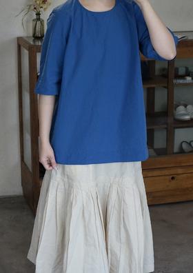 CASEY/CASEY 粉笔府绸简约短袖上衣(SIMPLE TOP)