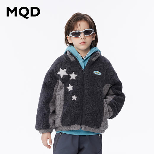 【秒2】【MQD】男童潮酷撞色拼接休闲时尚立领外套 商品图0