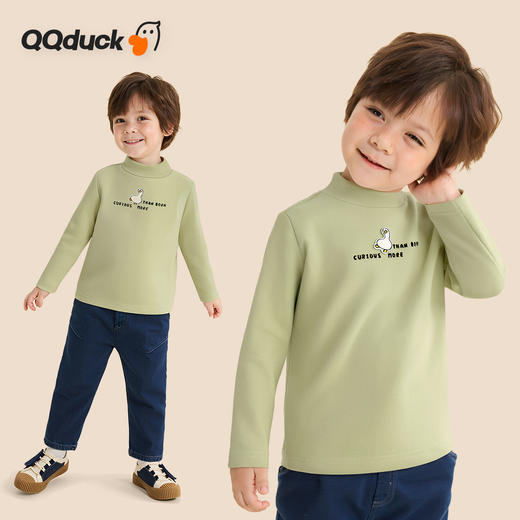 【加绒】【80-130】【可可鸭】儿童秋冬款加绒保暖打底衫 商品图4