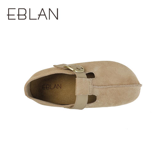 【上新】伊伴2026春季经典美拉德棕色绒面内增高勃肯鞋B26179628 商品图2