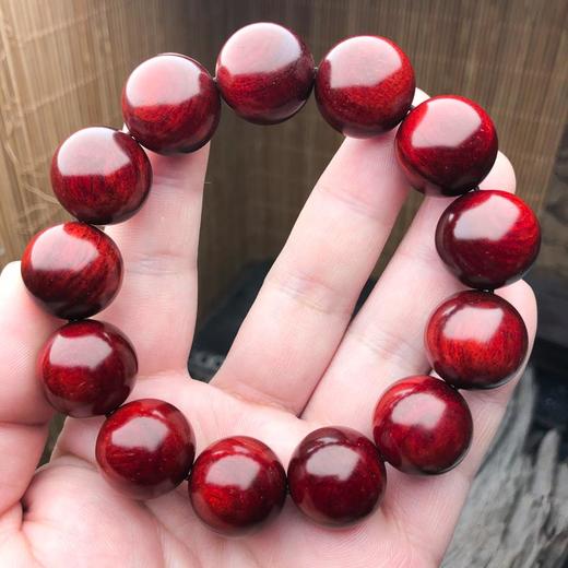 【青山特惠】特价1.8*13颗5星料树头乱纹带水波 小叶紫檀手串 t9 商品图5