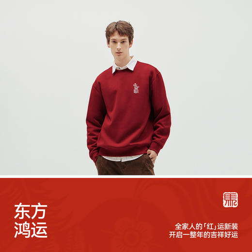 商场同款|森马国博衍艺联名系列卫衣男春小宽松圆领上衣2026新款 商品图4