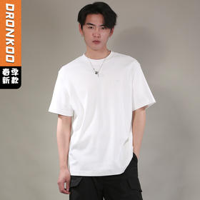 DRONKOO 2026 圆领左胸NO1刺绣修身短袖T恤