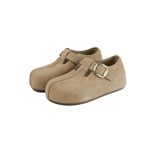 【上新】伊伴2026春季经典美拉德棕色绒面内增高勃肯鞋B26179628 商品图5